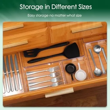 Curisia Drawer Organizer Set for Kitchen & Office Storage