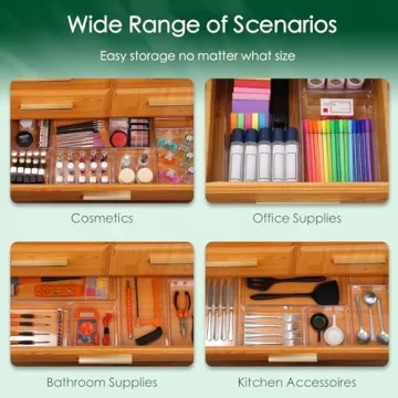 Curisia Drawer Organizer Set for Kitchen & Office Storage