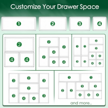 Curisia Drawer Organizer Set for Kitchen & Office Storage