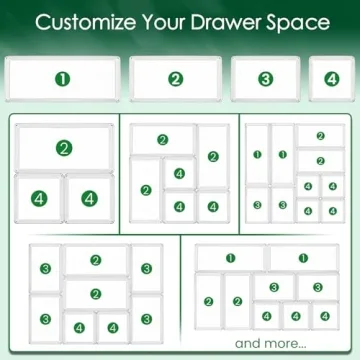Curisia Drawer Organizer Set for Kitchen & Office Storage