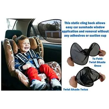 Big Ant Car Sun Shade Covers, Infant Car Seat UV Protection Cover Protector, Bonus Car Window Sun Shade Keep Baby Toddler Cool and Safety