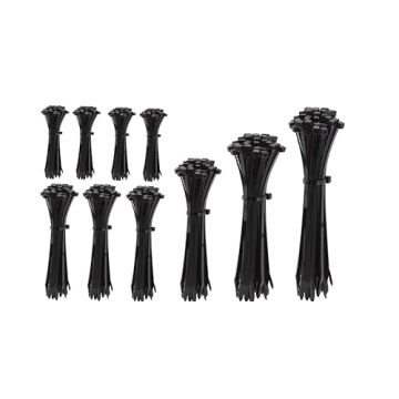 Nirah Industrial Grade Zip Ties - 1000 Pack, Black & UV Resistant