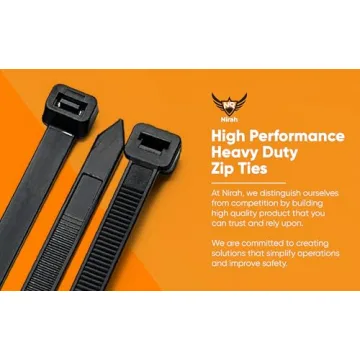 Nirah Zip Ties 1000 Pack - Industrial Quality & UV Protected