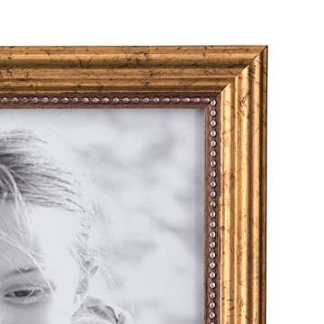 Malden International Designs Classic Wood Picture Frame, 8x10, Gold