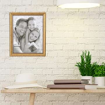 Malden International Designs Classic Wood Picture Frame, 8x10, Gold
