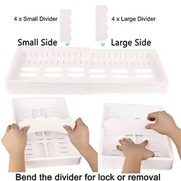 SWOMMOLY Expandable Food Storage Container Lid Organizer, Includes 8 Adjustable Dividers, 30 Preprinted and Blank Writable Labels, Extra Large