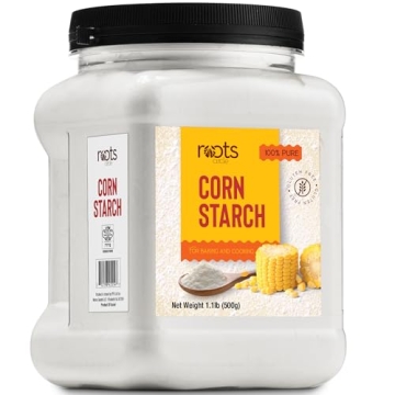 Roots Circle 100% Pure Corn Starch | 17.63oz Airtight Container - Gluten-Free, Non-GMO, Vegan, Food-...