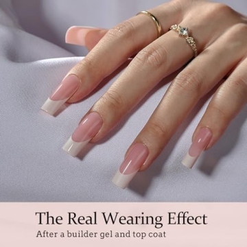 BTArtboxnails French Tip Press on Nails for Effortless Beauty