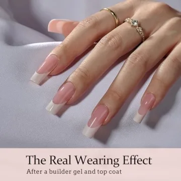 BTArtboxnails French Tip Press on Nails for Effortless Beauty