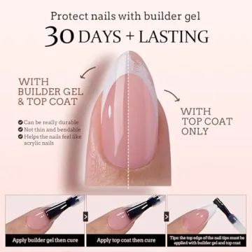 BTArtboxnails French Tip Press on Nails for Effortless Beauty