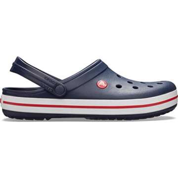 Crocs unisex adult Men's and Women's Crocband Clog, Navy, 12 Women 10 Men US