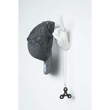 Interior Illusions Plus ii0079 Interior Illusions Rock on Hand Wall Hook-White