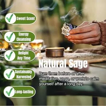 SOUL STICKS Smudge Stick Variety Gift Set | Bulk Sage Bundles for Space Cleansing | Smudging Wand Gift Set with Smudge Guide (Floral Sage, 6 Pack)