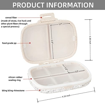 EveryBling Portable Medicine Organizer with 8 Compartments