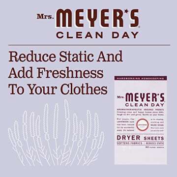 MRS. MEYER'S Clean Day Dryer Sheets - Lavender Fabric Softener