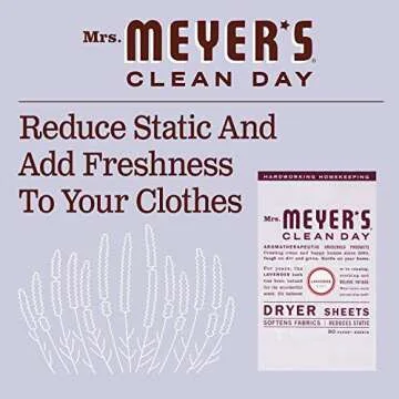 MRS. MEYER'S Clean Day Dryer Sheets - Lavender Fabric Softener