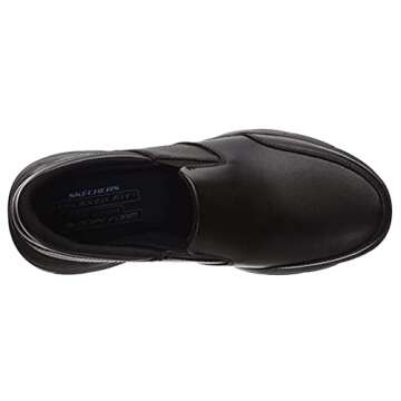 Skechers Men's Glides Calculous Slip-On Loafer, Black, 10 3E US