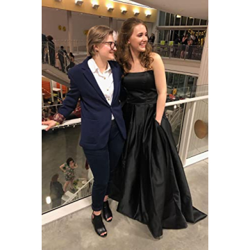 Elegant Satin Prom Dress with Pockets for Formal Events