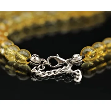Natural Citrine Beaded Choker for Healing and Style
