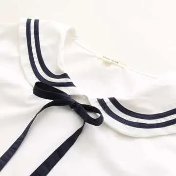 Cuteighteen Kawaii Sailor Collar Blouse for Teens