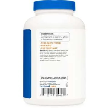 Nutricost Betaine HCl + Pepsin 790mg, 240 Capsules - Gluten Free & Non-GMO