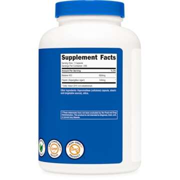 Nutricost Betaine HCl + Pepsin 790mg, 240 Capsules - Gluten Free & Non-GMO