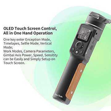 FeiyuTech SCORP-C + CarryingCase [Official] Camera Stabilizer 3-Axis Handheld Gimbal Stabilizer for DSLR Mirrorless Camera,Max5.5lb,Cable CTRL