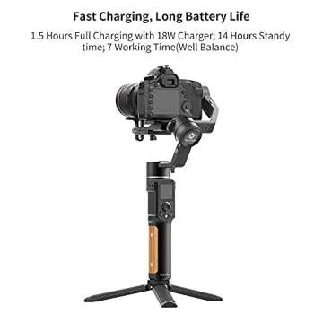 FeiyuTech SCORP-C + CarryingCase [Official] Camera Stabilizer 3-Axis Handheld Gimbal Stabilizer for DSLR Mirrorless Camera,Max5.5lb,Cable CTRL