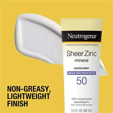 Neutrogena Sheer Zinc Oxide Sunscreen SPF 50, Pack of 3