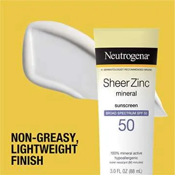 Neutrogena Sheer Zinc Oxide Sunscreen SPF 50, Pack of 3