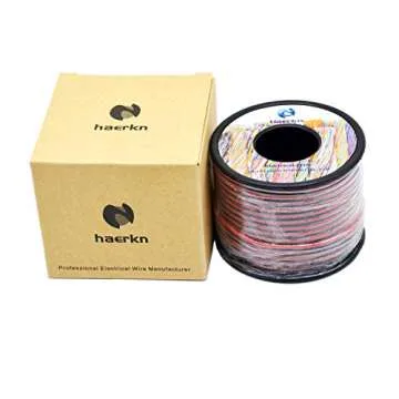 20 awg Silicone Electrical Wire 2 Conductor Parallel Wire line 200ft [Black 100ft Red 100ft] 20 Gauge Soft and Flexible Hook Up Oxygen Free Stranded Tinned Copper Wire