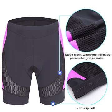 Beroy Women’s Bike Shorts with 3D Gel Padding for Cycling