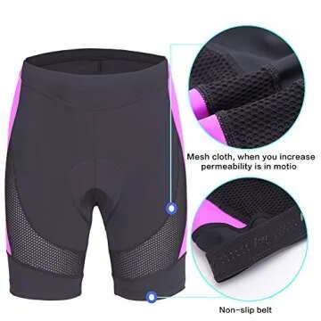 Beroy Women’s Bike Shorts with 3D Gel Padding for Cycling