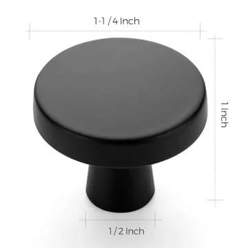 Ravinte Durable Matte Black Cabinet Knobs for Home Decor