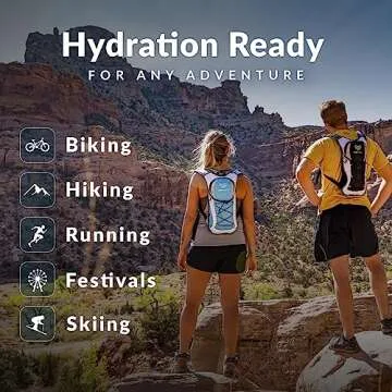 Water Buffalo Hydration Backpack - Lightweight Hydration Pack with 2L Water Bladder - Water Backpack for Hiking, Running, Biking, and Raves - Road Runner 12L Hydropack Backpack