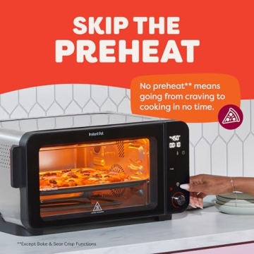 Instant Pot 6-Slice InstantHeat 10-in-1 Air Fryer Toaster Oven, Compact, Versatile, and Fast