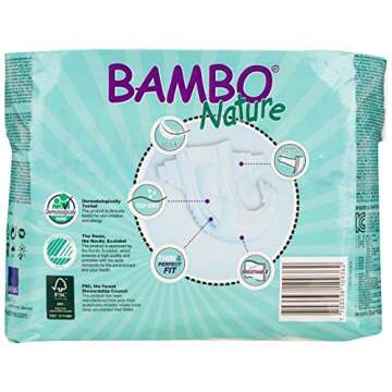 Bambo Nature Baby Diapers Classic, Size 1 (4-9 lbs), 28 Count