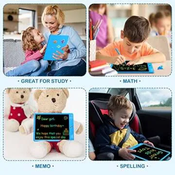 ZMLM LCD Writing Tablet Doodle Board: 10 Inch Boys Girls Toy for Age 3-12 Gift | Erasable 120,000+, Drawing, Counting, Spelling Learning Board for Birthday Valentines Day Gifts, Blue Shark