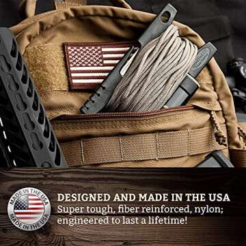 Spool Tool (Flat Dark Earth) -Paracord Holder Spool Survival Kit (Holds 100ft of 550 Paracord) Made in USA