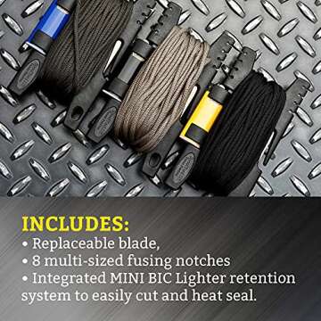 Spool Tool (Flat Dark Earth) -Paracord Holder Spool Survival Kit (Holds 100ft of 550 Paracord) Made in USA