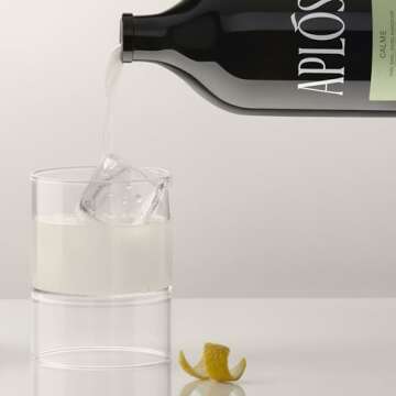 Aplós Calme Non Alcoholic Drink - Botanical Infused Calming Beverage Formulated to Relax and Unwind, Zero Sugar Beverage - 19.4 fl oz - 575ml