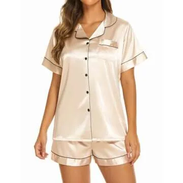 Ekouaer Women's Silk Pajama Set - Elegant Comfort for All