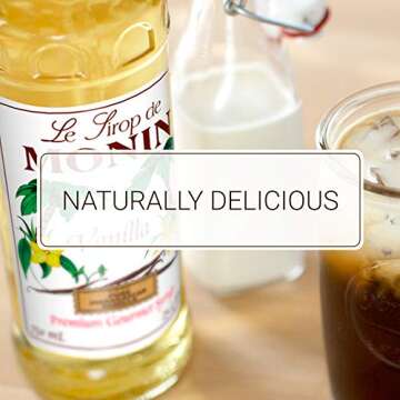 Monin - Vanilla Syrup, Versatile Flavor, Great for Coffee, Shakes, and Cocktails, Gluten-Free, Non-GMO (750 ml)