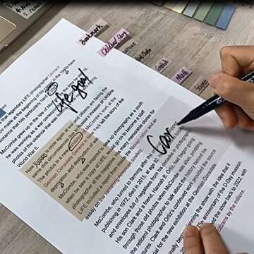 XURISEN 3x3 Transparent Sticky Notes with Quick-Dry Pen