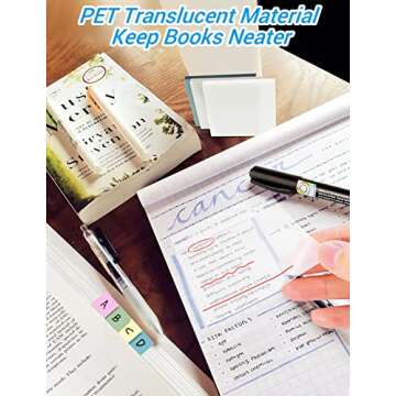 XURISEN 3x3 Transparent Sticky Notes with Quick-Dry Pen