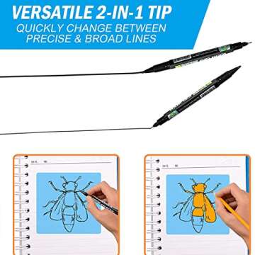 XURISEN 3x3 Transparent Sticky Notes with Quick-Dry Pen