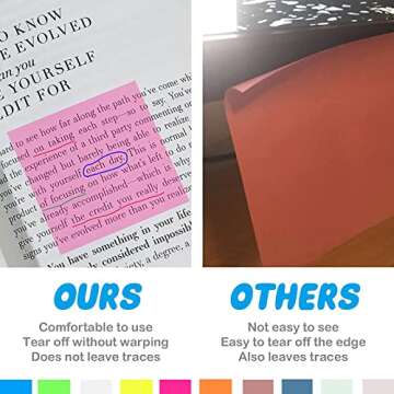 XURISEN 3x3 Transparent Sticky Notes with Quick-Dry Pen