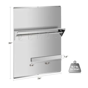 Stainless Steel Range Backsplash with Storage Shelf