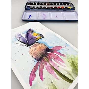 Yasutomo Niji Artist Watercolors Studio, Set of 24 Colors