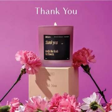 Benevolence LA Thank You Scented Soy Candle, 10 oz, 40-50 Hour Burn, Thank You Candle, Thank You Gifts for Women, Appreciation Gifts, Thank You Gifts for Coworkers, Premium Natural Soy Candles
